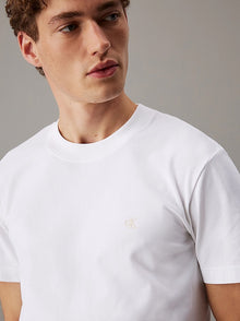 T-shirt con monogramma in jersey pesante Calvin Klein