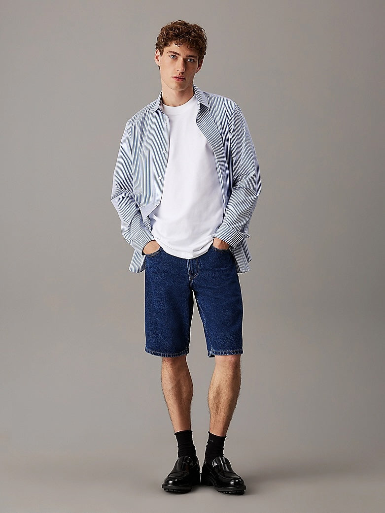 T-shirt con monogramma in jersey pesante Calvin Klein