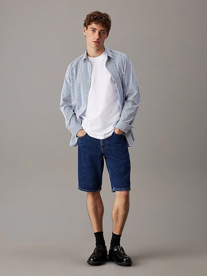 T-shirt con monogramma in jersey pesante Calvin Klein