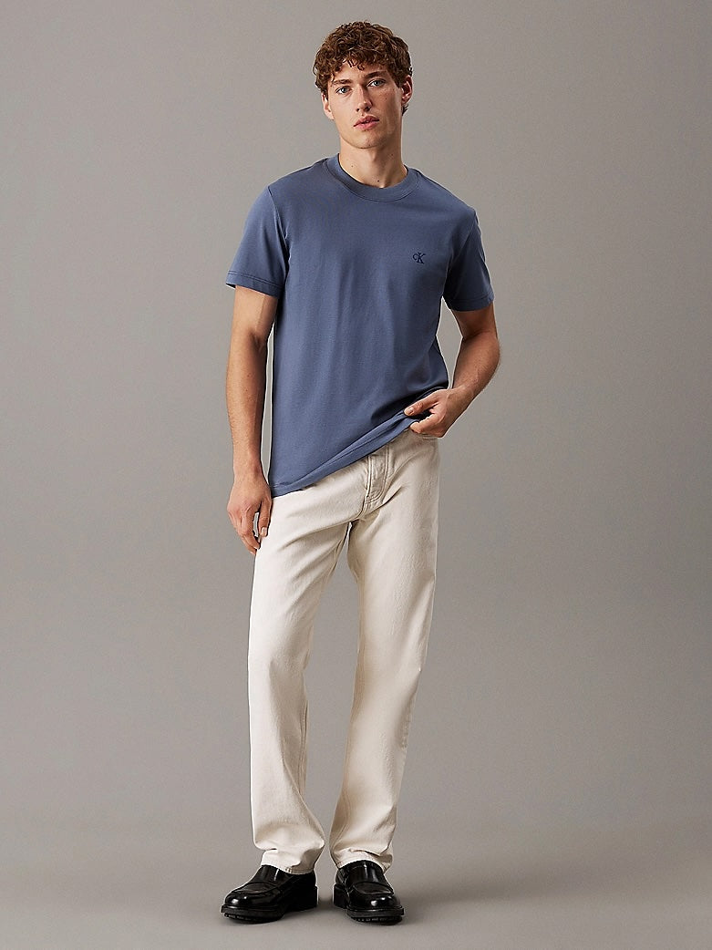 T-shirt con monogramma in jersey pesante Calvin Klein
