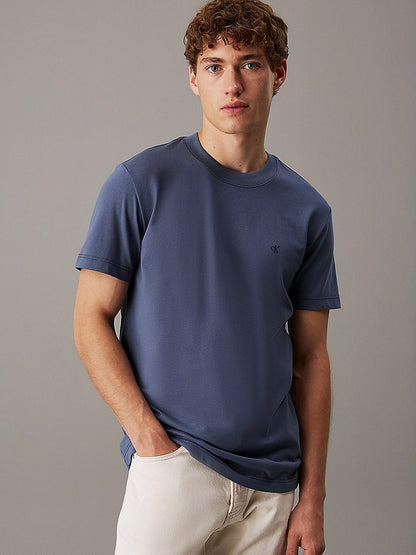 T-shirt con monogramma in jersey pesante Calvin Klein