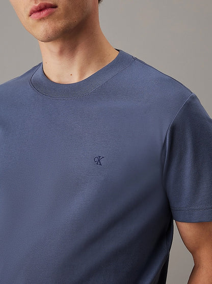 T-shirt con monogramma in jersey pesante