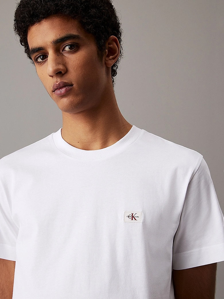 T-shirt in cotone con stemma Calvin Klein