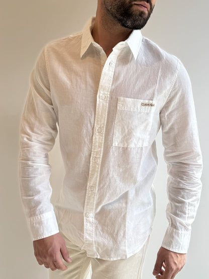 Camicia Calvin Klein in misto lino