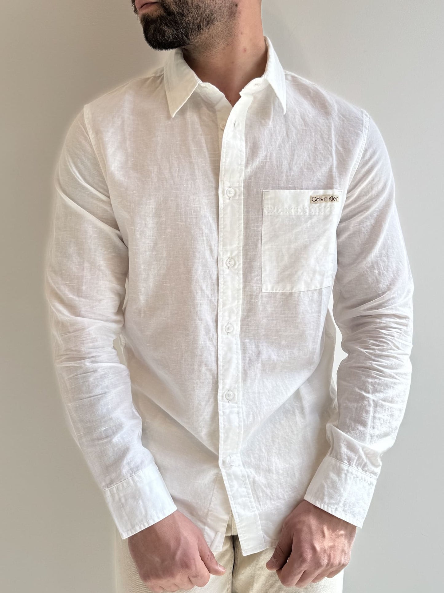 Camicia Calvin Klein in misto lino