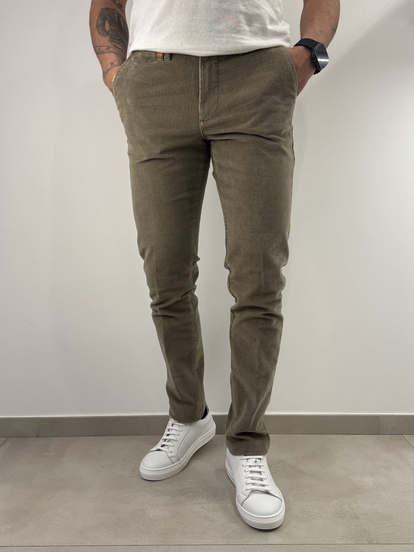 Pantalone Sea Barrier in velluto incrociato