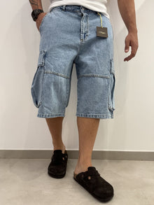 Bermuda jeans cargo over