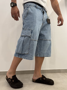 Bermuda jeans cargo over