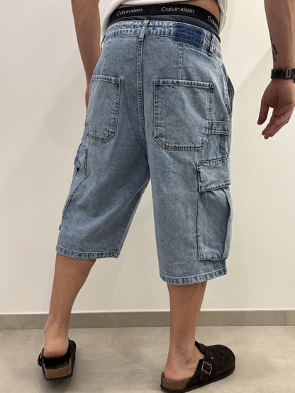 Bermuda jeans cargo over