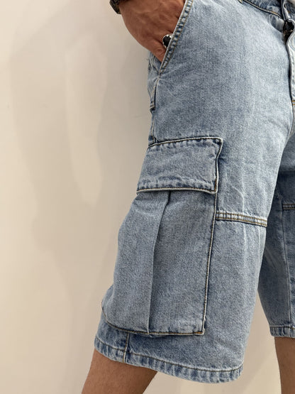 Bermuda jeans cargo over