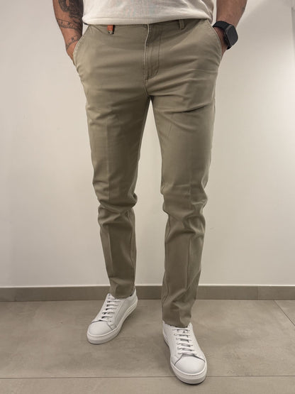 Pantalone Sea Barrier in cotone elasticizzato beige