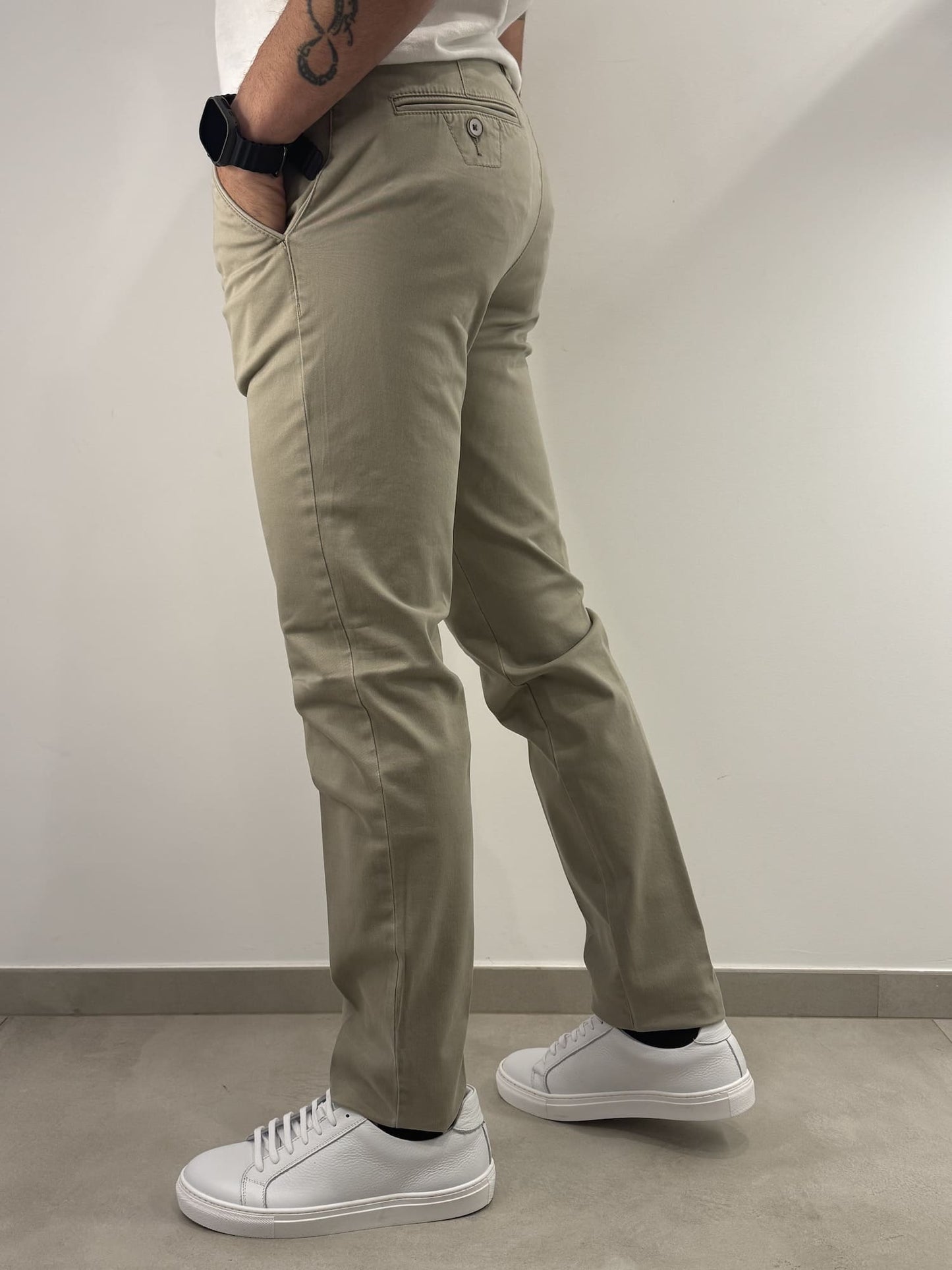 Pantalone Sea Barrier in cotone elasticizzato beige