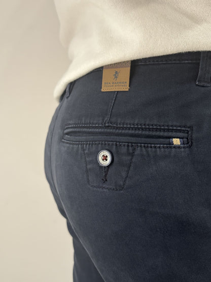 Pantalone Sea Barrier in cotone elasticizzato Blu navy