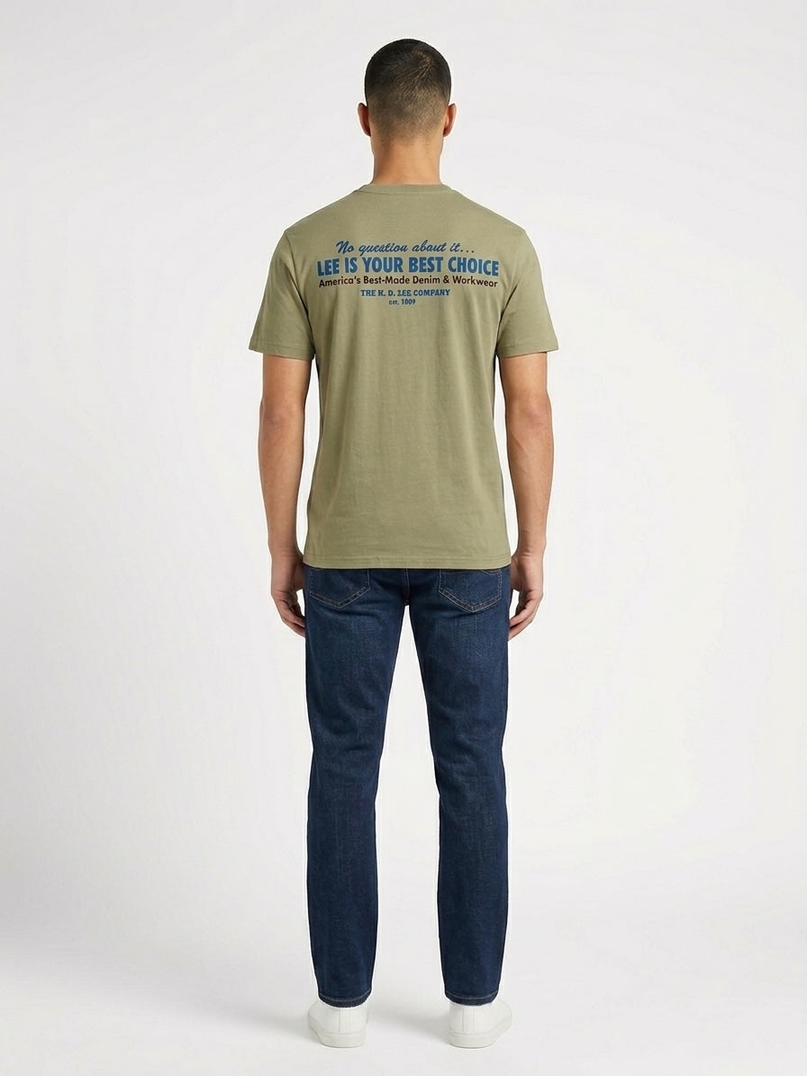 T-shirt in cotone con taschino e stampe