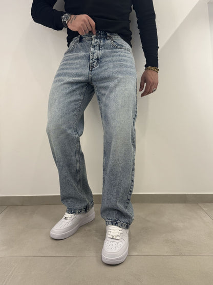 Jeans chiaro slavato baggy