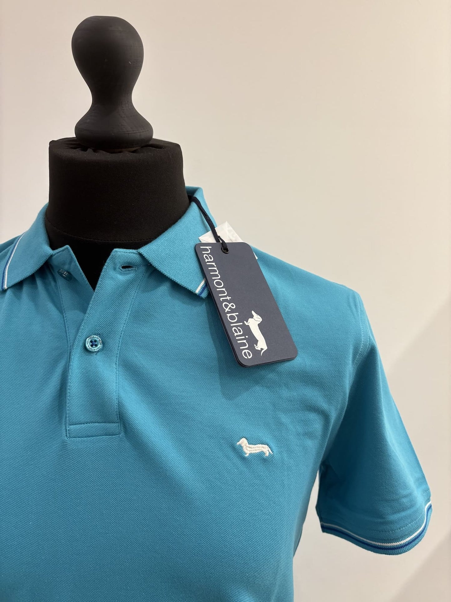 Polo Harmont&Blain con righe su collo e bordo maniche