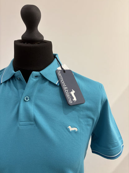 Polo Harmont&Blain con righe su collo e bordo maniche