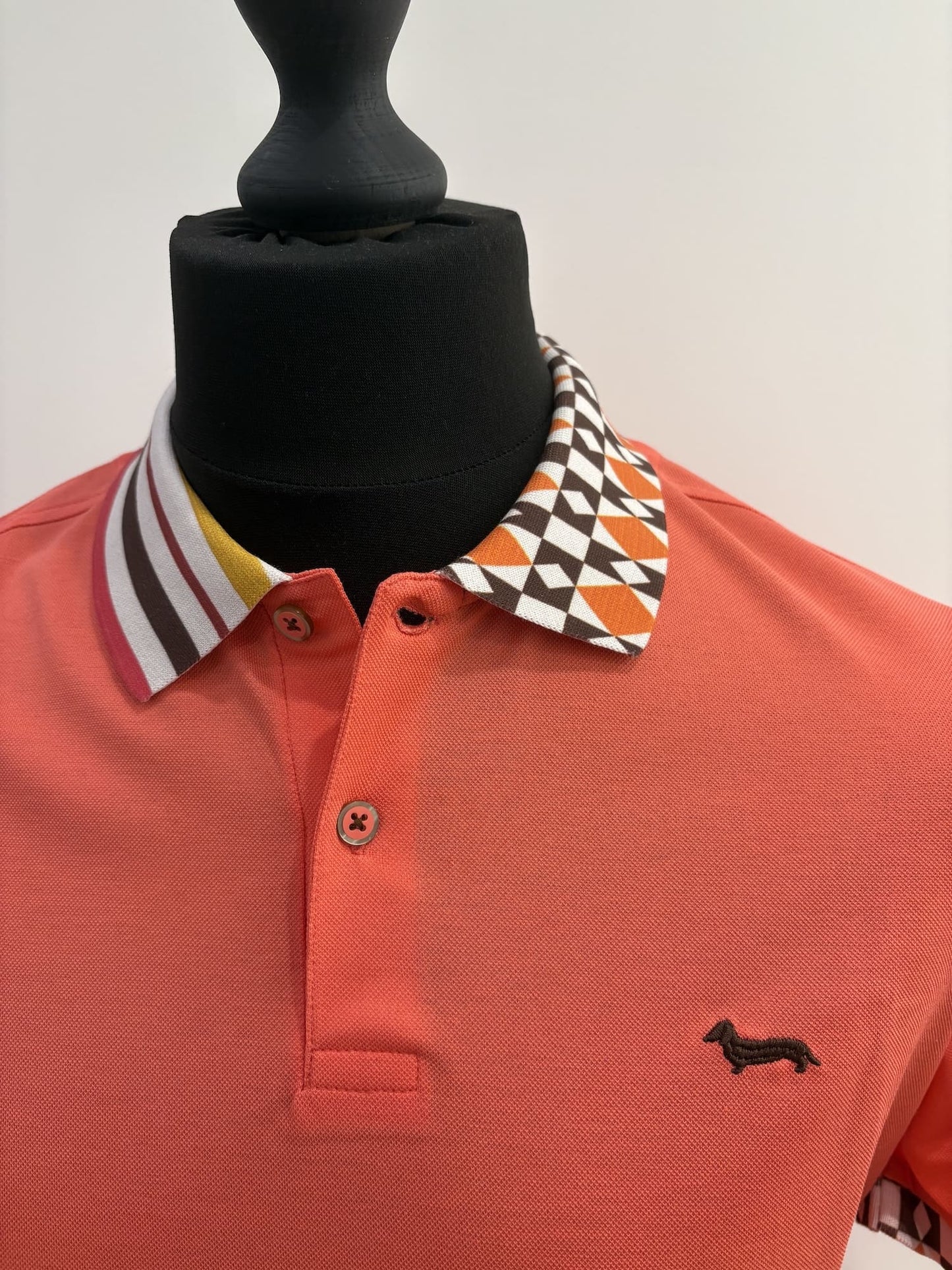 Polo Harmont&Blaine con fantasia sul collo e maniche