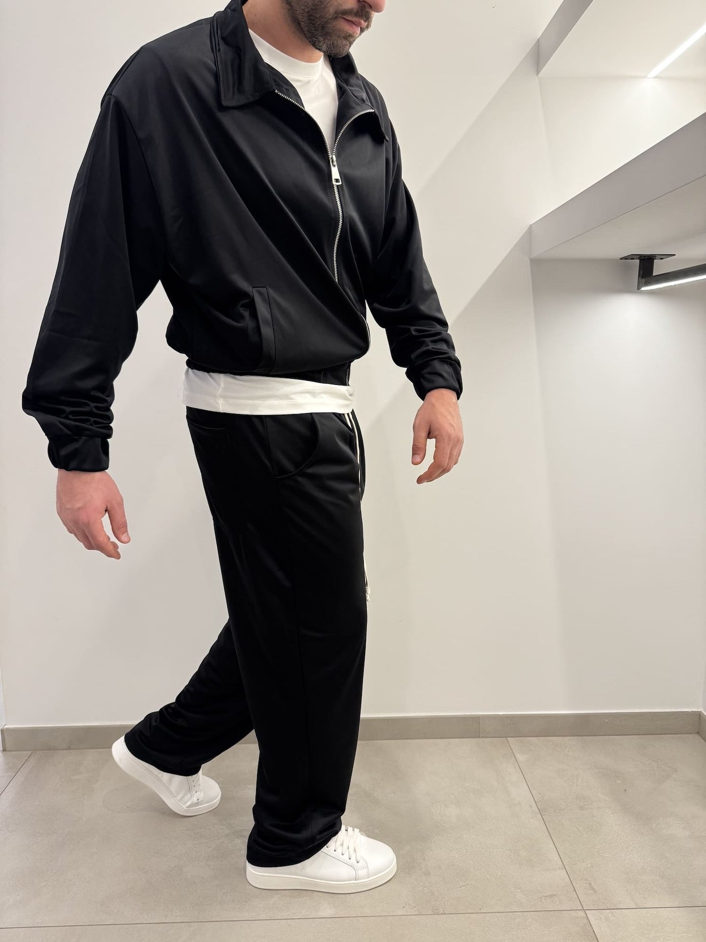 Coordinato acetato con zip