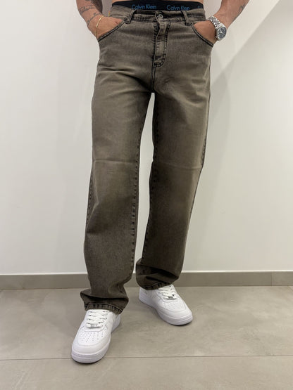 Jeans scuro sabbiato baggy