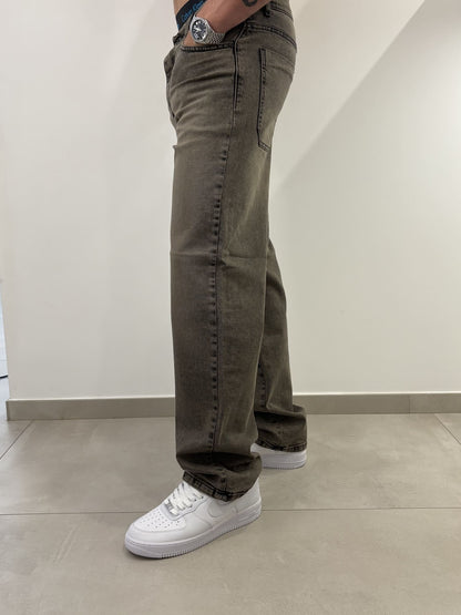 Jeans scuro sabbiato baggy