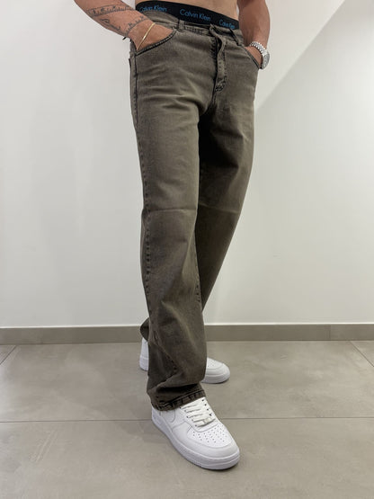 Jeans scuro sabbiato baggy