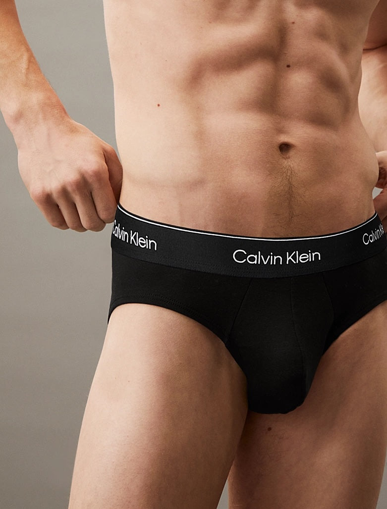 Slip con vestibilità a livello dei fianchi in confezione da 3 - Icon Cotton Stretch Calvin Klein