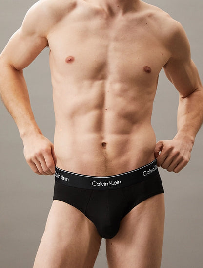 Slip con vestibilità a livello dei fianchi in confezione da 3 - Icon Cotton Stretch Calvin Klein