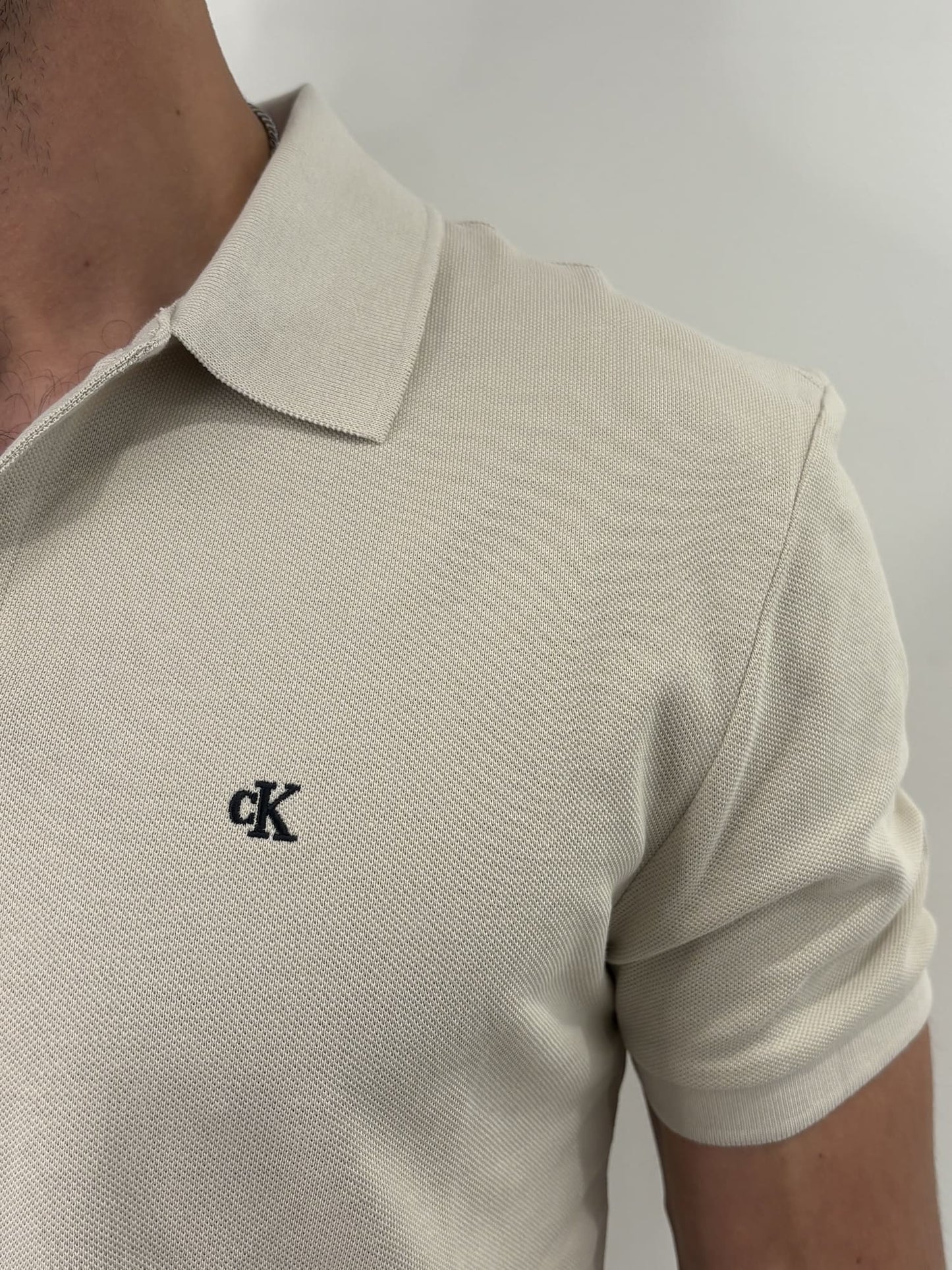 Polo classica in piqué in misto cotone Calvin Klein