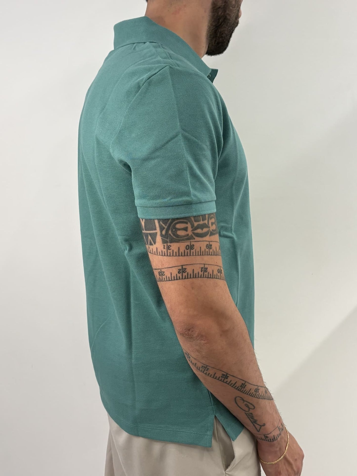 Polo classica in piqué in misto cotone Calvin Klein green