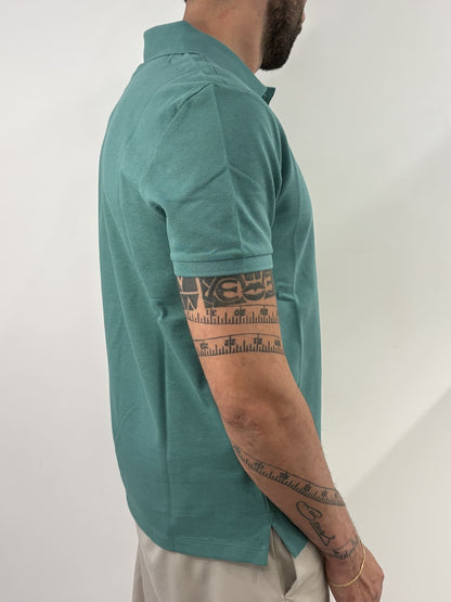 Polo classica in piqué in misto cotone Calvin Klein green