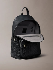 Zaino con logo con emblema goffrato