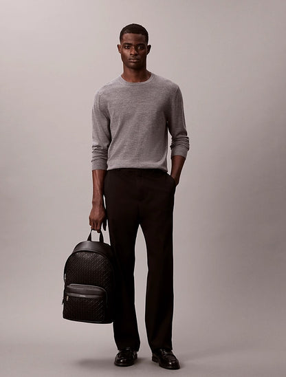 Zaino con logo con emblema goffrato