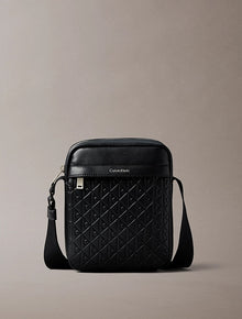 Borsa reporter con monogramma stampato all over