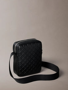 Borsa reporter con monogramma stampato all over