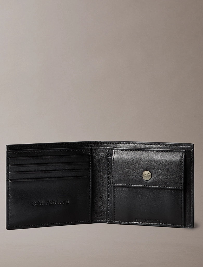 Portafoglio con portamonete RFID in pelle