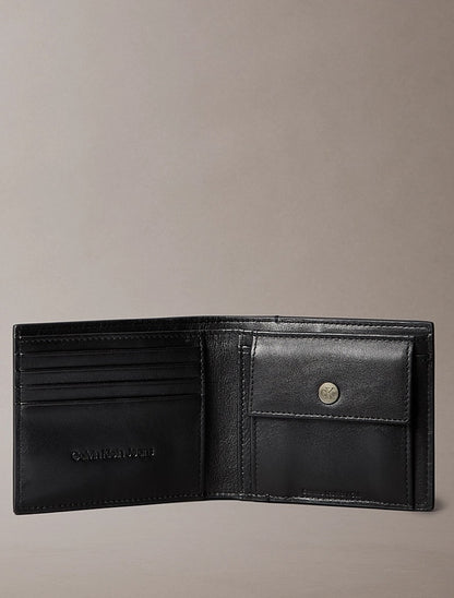 Portafoglio con portamonete RFID in pelle