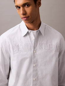 Camicia Oxford con logo applicato