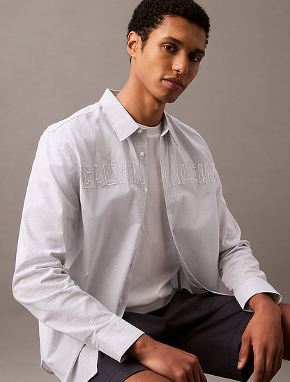 Camicia Oxford con logo applicato