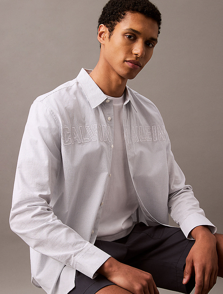 Camicia Oxford con logo applicato