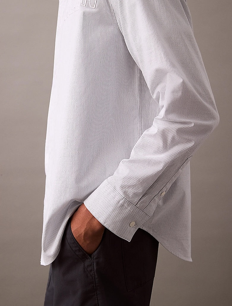 Camicia Oxford con logo applicato