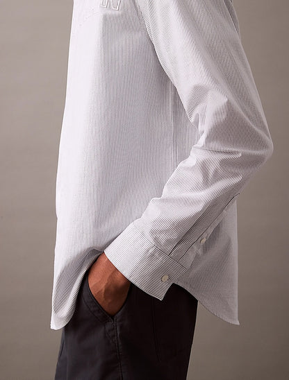 Camicia Oxford con logo applicato