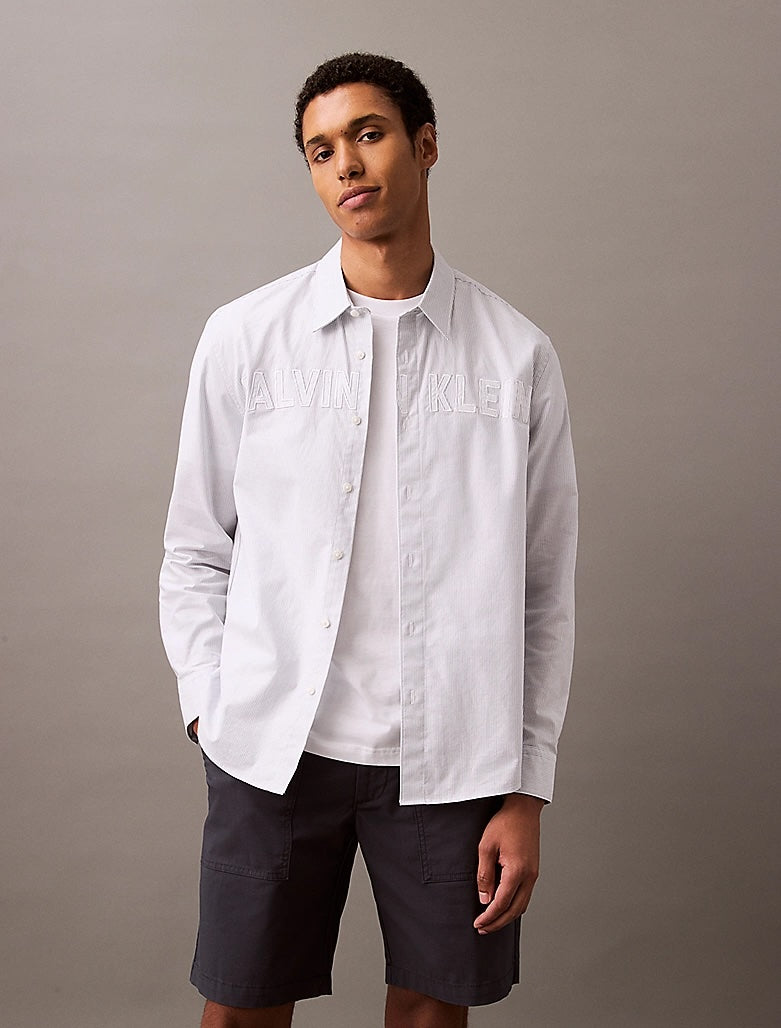 Camicia Oxford con logo applicato