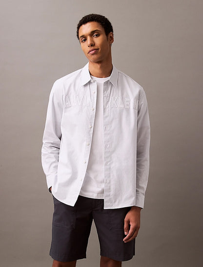 Camicia Oxford con logo applicato