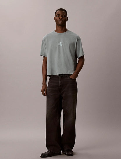 T-shirt con monogramma dal taglio relaxed Calvin Klein