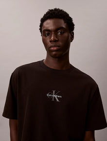 T-shirt con monogramma dal taglio relaxed Calvin Klein