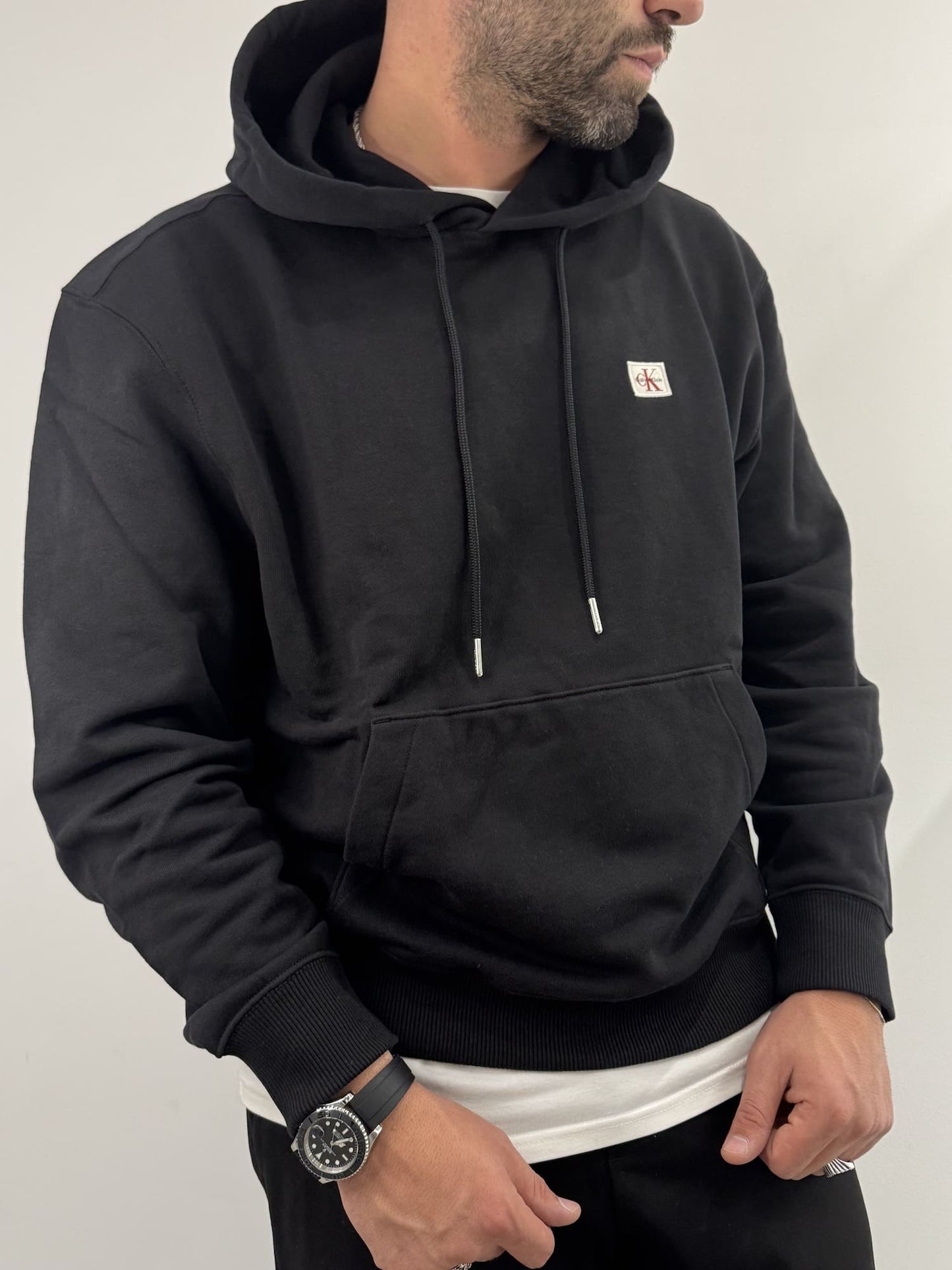 Felpa Calvin Klein con cappuccio Black
