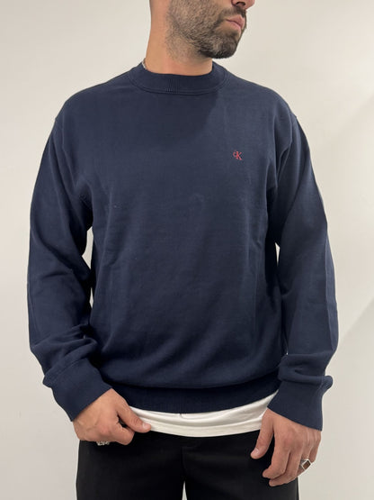Maglione con monogramma in cotone taglio relaxed Calvin Klein