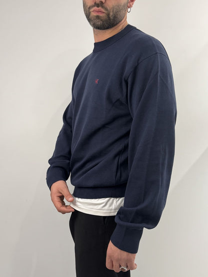 Maglione con monogramma in cotone taglio relaxed Calvin Klein