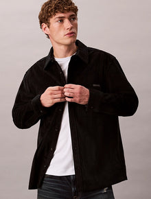 Camicia button-down taglio relaxed in velluto a coste